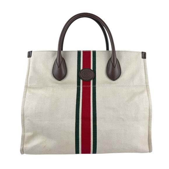 GUCCI Authentic Brown Leather Shoulder Bag